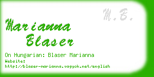 marianna blaser business card